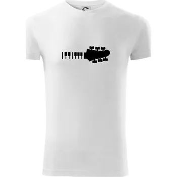 Pánské oblečení Klávesy a kytara - Viper FIT - Pánské zůžené tričko - M ( Bílá )
