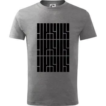 Chlapecké tričko Jesus nápis - Tričko dětské bavlněné - 98 cm / 2 roky ( Tmavě šedý melír )