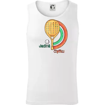Padel jedině čtyřku - Tílko pánské Core - XL ( Bílá )