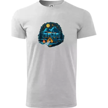 Beskydy pod stanem - Triko extra velké (5-8XL) - 6XL ( Světlešedý Melír )