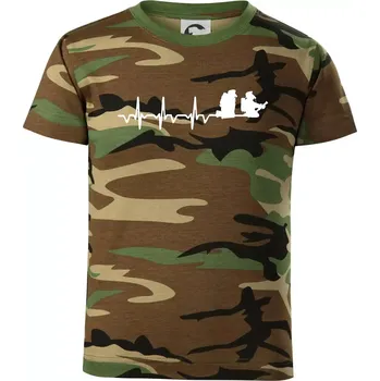 EKG hasiči - Dětské maskáčové triko - 104-110cm / 3-4 roky ( Hnědý maskáč )