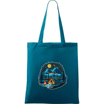 Tatry pod stanem - Taška bavlněná - 42 x 38 cm ( Petrolejová )