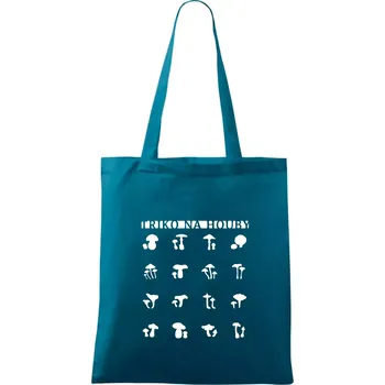 Triko na houby - Taška bavlněná - 42 x 38 cm ( Petrolejová )