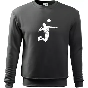 Volejbal splash jednoduchý - Mikina Essential dětská - 158 cm/12 let ( Tmavá břidlice (šedá se zeleným nádechem) )