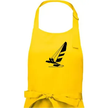 Kuchyňská zástěra Katamarán na vodě - Pánská zástěra na vaření - Univerzální velikost ( Žlutá )