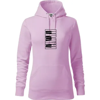 Dámská mikina Klávesy svisle - Mikina dámská Cape s kapucí - S ( Orchid )