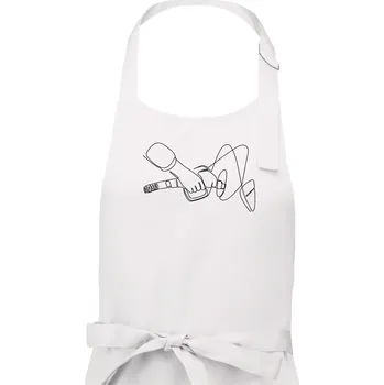 Kuchyňská zástěra Petrolhead jedním tahem - Pánská zástěra na vaření - Univerzální velikost ( Bílá )