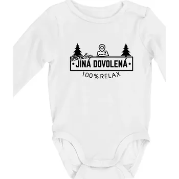 Trochu jiná dovolená mapa - Body kojenecké s dlouhým rukávem - Dlouhý r. 6-12 měs ( Bílá )