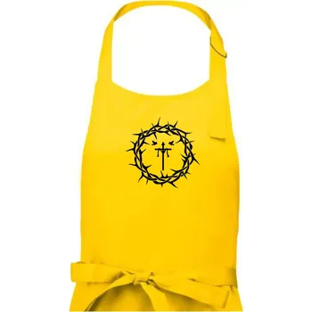 Kuchyňská zástěra Jesus zmrtvýchvstání - Dámská zástěra na vaření - Univerzální velikost ( Žlutá )