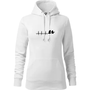 Dámská mikina EKG hasiči - Mikina dámská Cape s kapucí - XL ( Bílá )