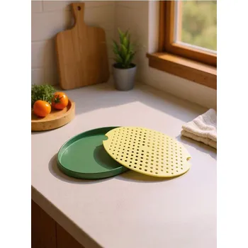 Kuchyňské prkénko Sinsay - Prkénko na krájení s odkapávací miskou - zelená - 990GM-77X - 990GM-77X-ONE