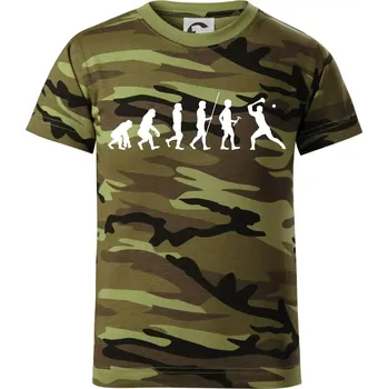 Evoluce hurling - Dětské maskáčové triko - 122 cm/6 let ( Zelený maskáč )