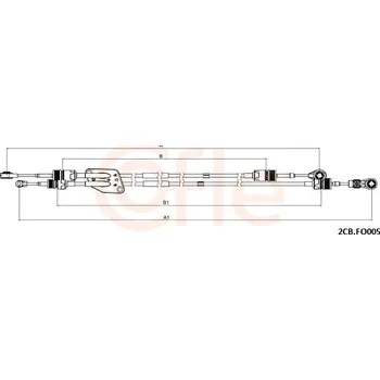 Tažné lanko, ruční převodovka, 2CB.FO005