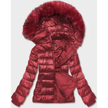 Červená krátká dámská zimní bunda (YP-20129-8) odstíny červené L (40)