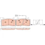 Sada brzdových destiček, kotoučová brzda TRW GDB2617