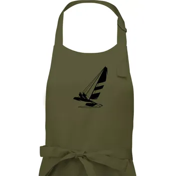 Kuchyňská zástěra Katamarán na vodě - Dámská zástěra na vaření - Univerzální velikost ( Khaki )