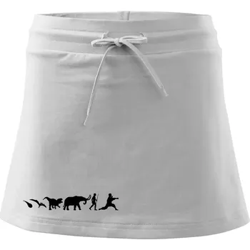 Dámská sukně Bojové umění od pravěku - Sportovní sukně - two in one - XL ( Bílá )