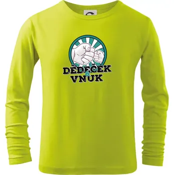 Dětská móda Dědeček a vnuk - Triko dětské Long Sleeve - 122 cm/6 let ( Limetková )