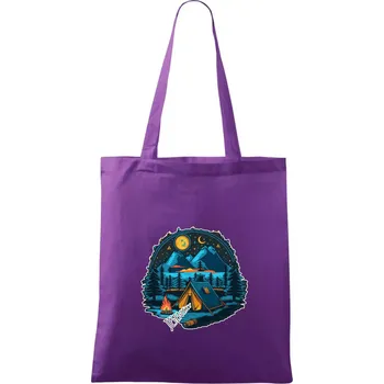 Nákupní taška Jeseníky pod stanem - Taška bavlněná - 42 x 38 cm ( Fialová )