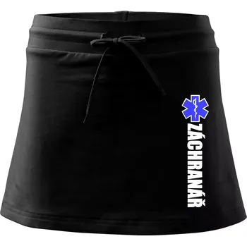 Dámská sukně Záchranář - hvězda - Sportovní sukně - two in one - L ( Černá )