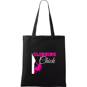 Nákupní taška Climbing chick - Taška bavlněná - 42 x 38 cm ( Černá )