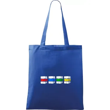 Nákupní taška Turistické značky všechny - Taška bavlněná - 42 x 38 cm ( Královská modrá )