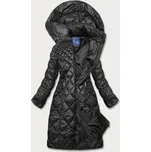 Černá dlouhá dámská prošívaná bunda (ag1-j9082b) odstíny černé 48