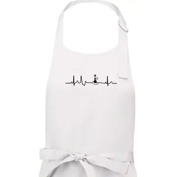 Kuchyňská zástěra EKG shisha - Dámská zástěra na vaření - Univerzální velikost ( Bílá )