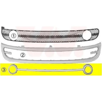 Nárazník Větrací mřížka, nárazník VAN WEZEL 5803589