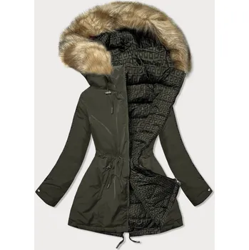 Zelená oboustranná dámská bunda (w555) odstíny zelené XL (42)