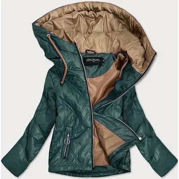 Lehká zelená dámská bunda s kapucí (BH2004) odstíny zelené S (36)