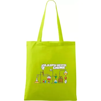 Nejlepší učitel chemie - Taška bavlněná - 42 x 38 cm ( Limetková )