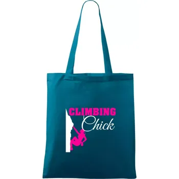 Climbing chick - Taška bavlněná - 42 x 38 cm ( Petrolejová )