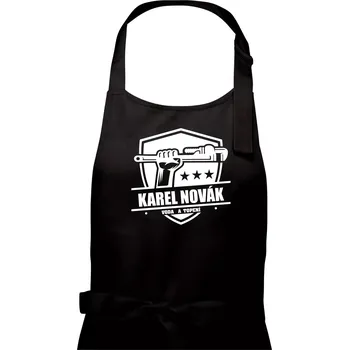 Kuchyňská zástěra Instalatér umím všechno - Pánská zástěra na vaření - Univerzální velikost ( Černá )