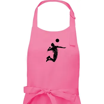 Kuchyňská zástěra Volejbal splash jednoduchý - Pánská zástěra na vaření - Univerzální velikost ( Růžová )