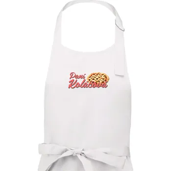 Kuchyňská zástěra Paní koláčová - psací - Dámská zástěra na vaření - Univerzální velikost ( Bílá )