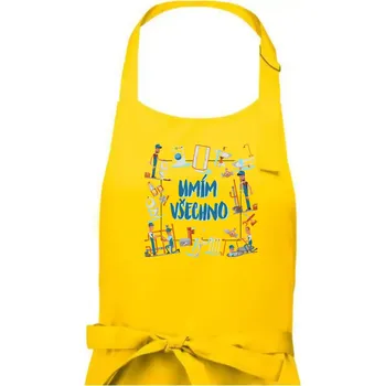 Kuchyňská zástěra Instalatér umím všechno - Dámská zástěra na vaření - Univerzální velikost ( Žlutá )