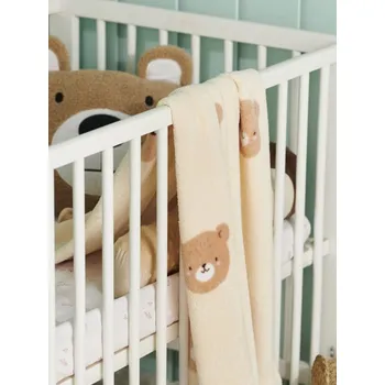 Dětská deka Sinsay - Dětská deka s motivem medvídka - krémová - 310BG-01X - 310BG-01X-ONE-3