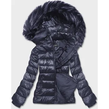 Dámská bunda Tmavě modrá krátká dámská zimní bunda (YP-20129-55) odstíny modré XXL (44)