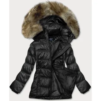 Černá dámská prošívaná bunda pro přechodné období (H-205-1) odstíny černé XXL (44)