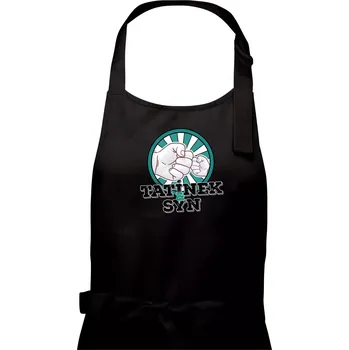 Kuchyňská zástěra Tatínek a syn - Pánská zástěra na vaření - Univerzální velikost ( Černá )