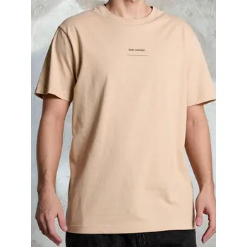 Pánské tričko Sinsay - Bavlněné tričko s nápisem - béžová - 593EY-80X - 593EY-80X-L