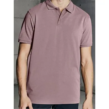 Pánské tričko Sinsay - Polo - pastelová růžová - 555EY-03X - 555EY-03X-L