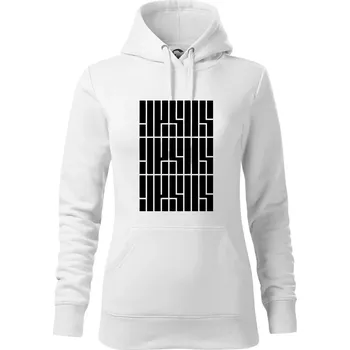 Dámská mikina Jesus nápis - Mikina dámská Cape s kapucí - XL ( Bílá )