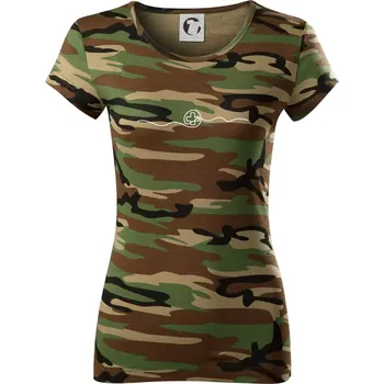 Dámské tričko Doktor jedním tahem - Dámské maskáčové triko - XS ( Hnědý maskáč )