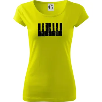 Dámské tričko Klávesy vintage - Dámské triko Pure - M ( Limetková )