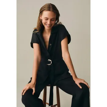 Dámská vesta Tatuum LNĚNO-VISKOZOVÁ VESTA S PÁSKEM — UMBRIA