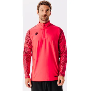 Dámská mikina KIPSTA Fotbalová mikina se zipem u krku Viralto Wavy Club pro dospělé 2XL RŮŽOVÁ|ČERVENÁ