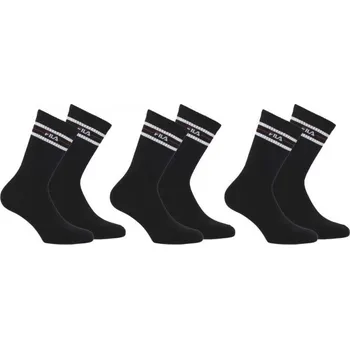 Ponožky Fila LIFESTYLE PLAIN SOCKS 39/42 Černá, Bílá, Červená