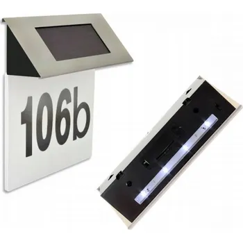 Obraz SOLÁRNÍ PODSVÍCENÉ ČÍSLO DOMU LED TABULKA S ČÍSLEM DOMU Č. DOMU AG216